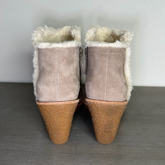 Cole Haan Michelle Faux Fur Lined Suede Wedge Ankle Boots Women’s 6.5B d42523 - Picture 10 of 13